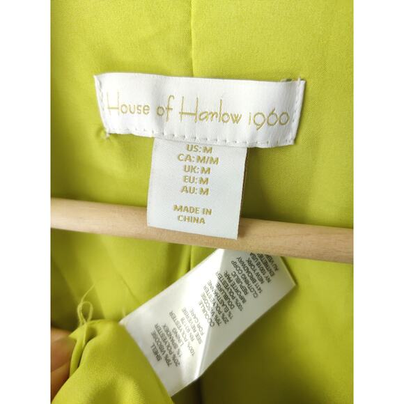 House Of Harlow 1960 Light Green Double Breasted Button Longline Blazer Size M - Picture 9 of 9